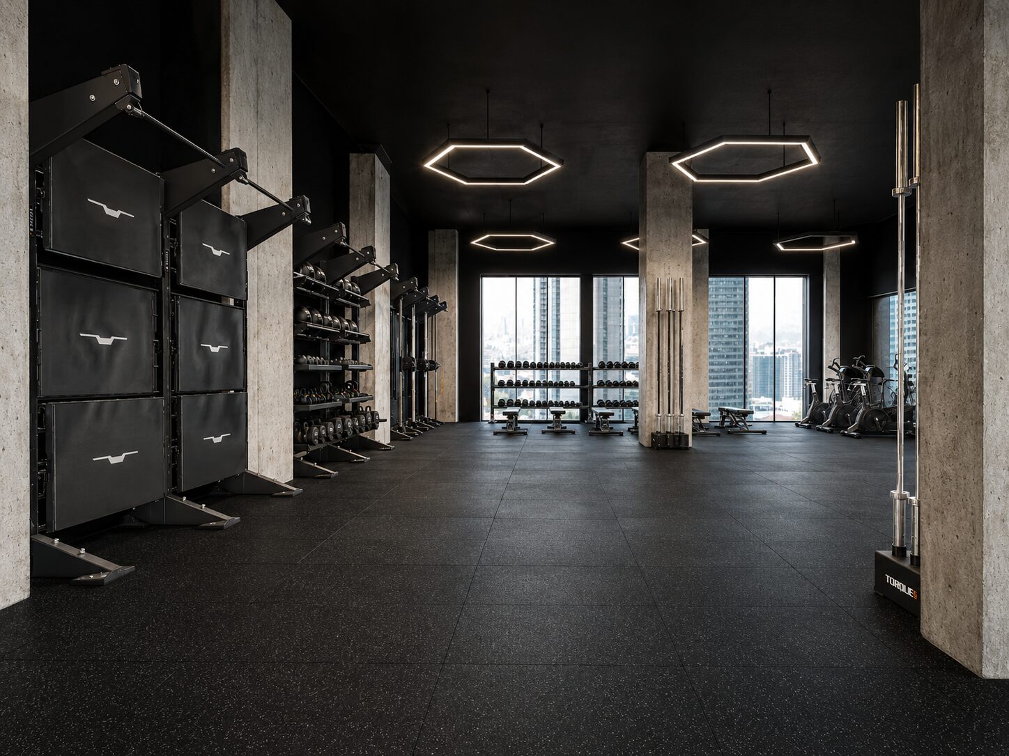 Maxwell Place CF/Thrive coaching and training area rendering - City Fitness Hoboken