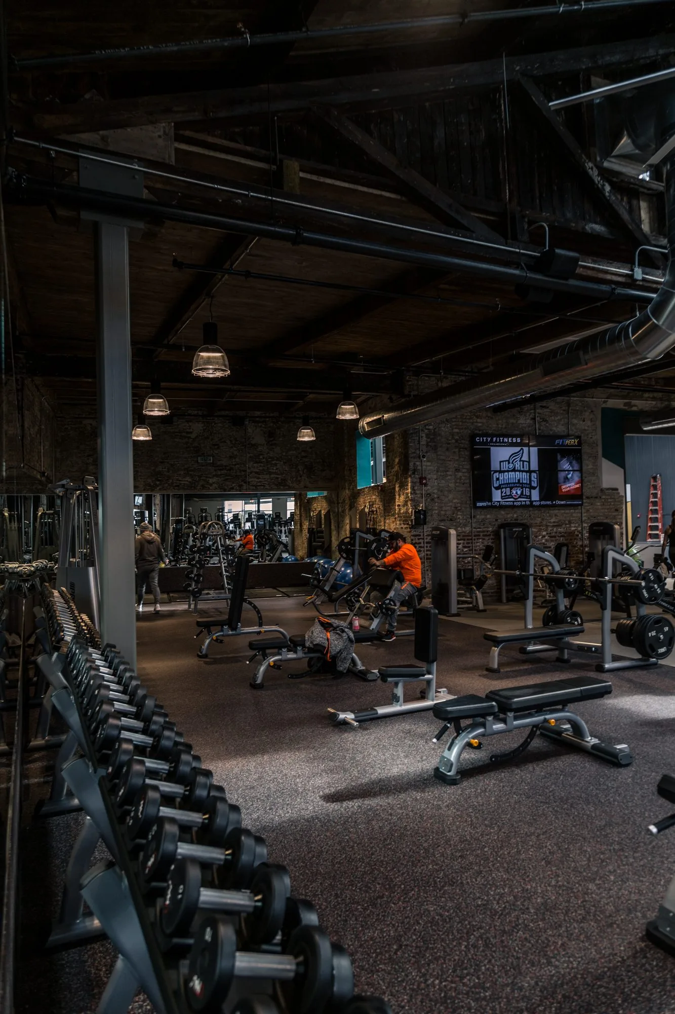 The free weight floor at City Fitness Fishtown