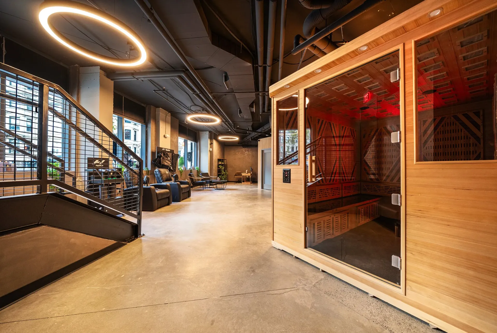 Clubstrong infrared sauna in Revive at City Fitness Hoboken Maxwell Place